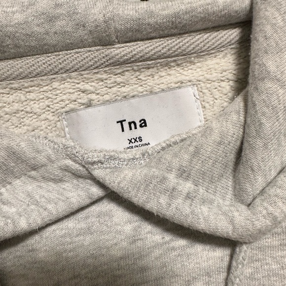TNA Heather Grey Cropped Hoodie - Picture 3 of 3